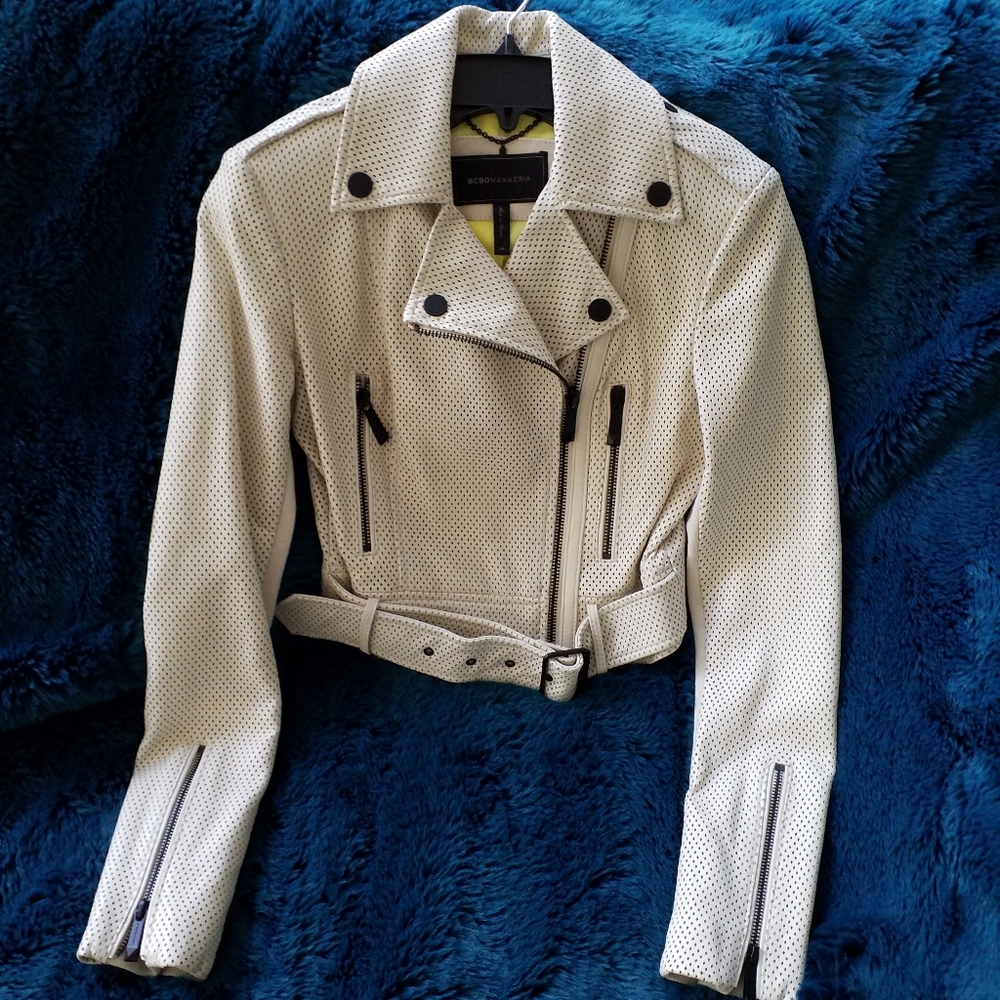 BCBGMaxAzria Leather Biker Jacket